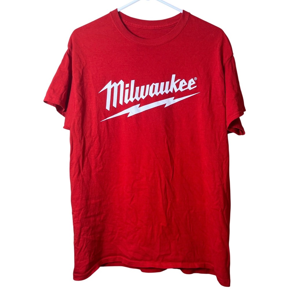 Milwaukee Tool Graphic T Shirt Mens Medium Red My Tool Lasts Longer M18 Workwear